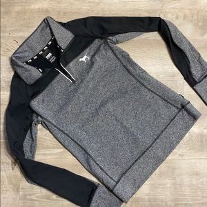 PINK/VS Workout 1/4 Zip Long Sleeve Shirt